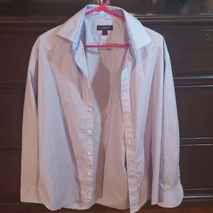 Long-sleeve collared button down dress shirt